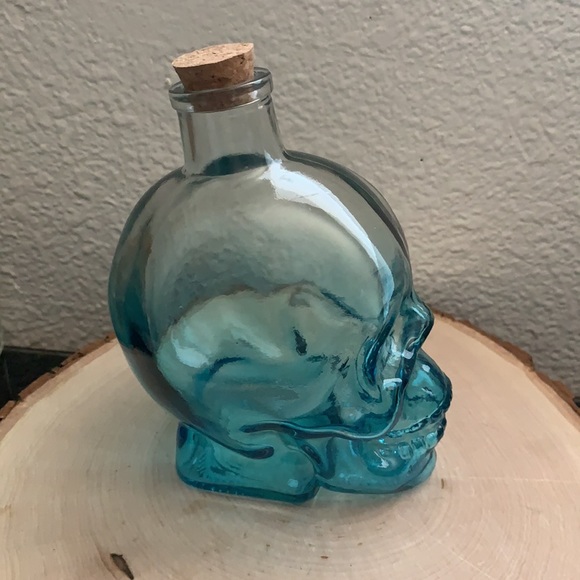 Blue Skull Skeleton Head Canister Halloween - Picture 5 of 5